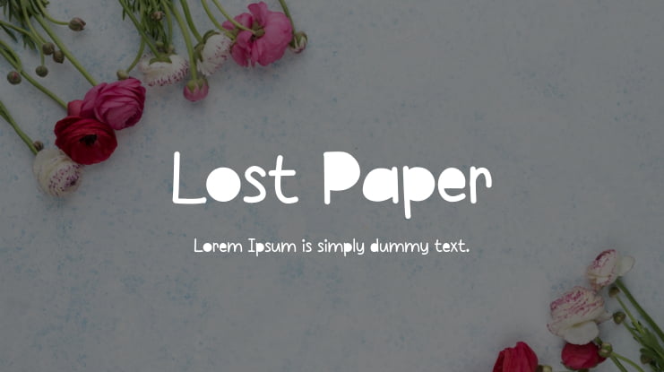 Lost Paper Font