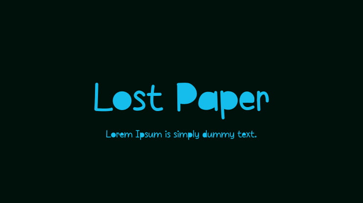 Lost Paper Font
