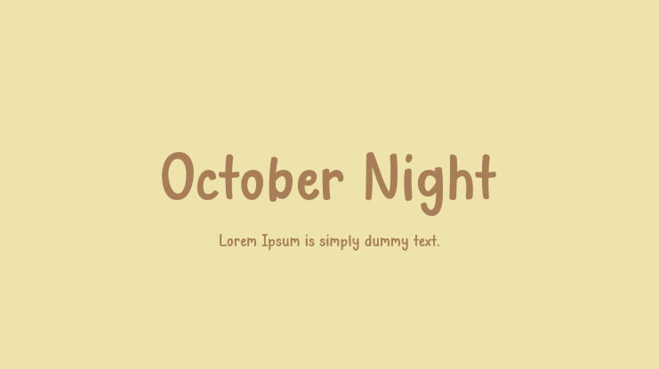 October Night Font