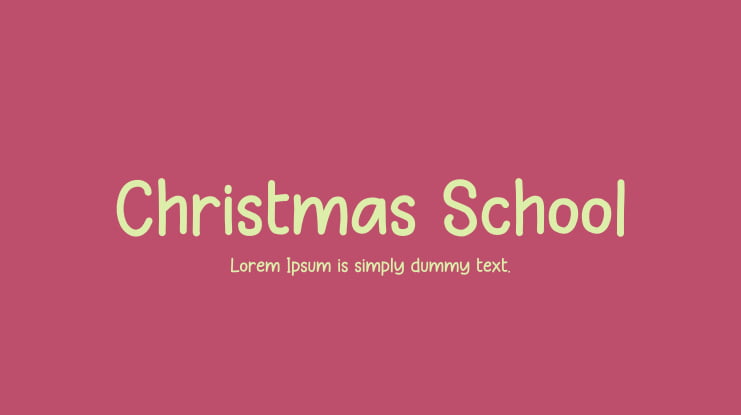 Christmas School Font