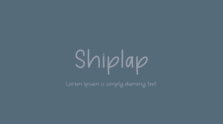 Shiplap Font