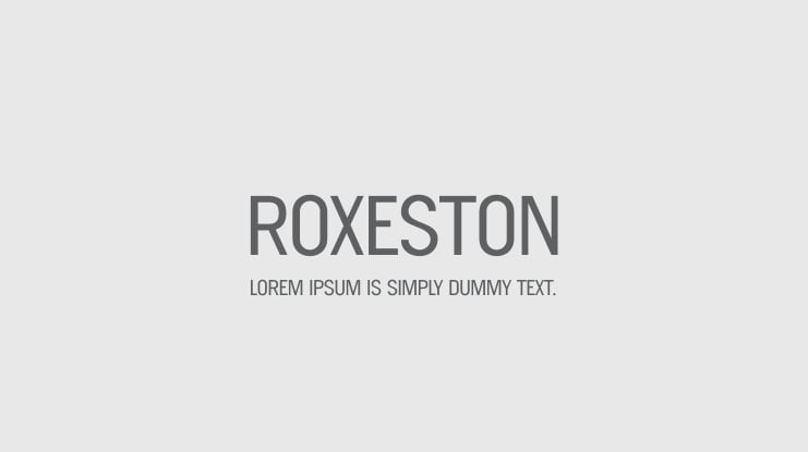 ROXESTON Font