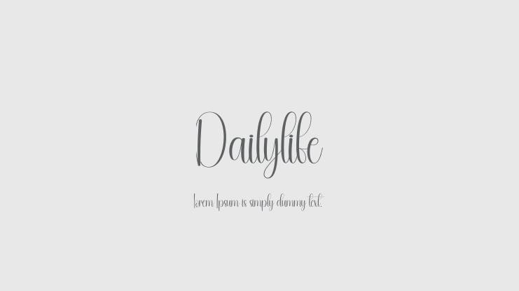 Dailylife Font
