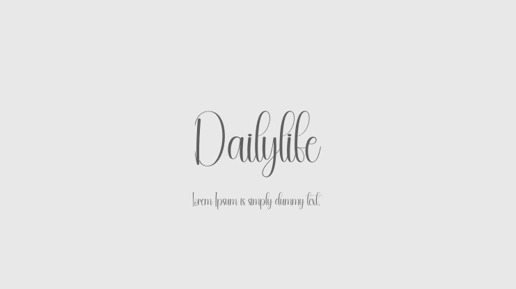 Dailylife Font
