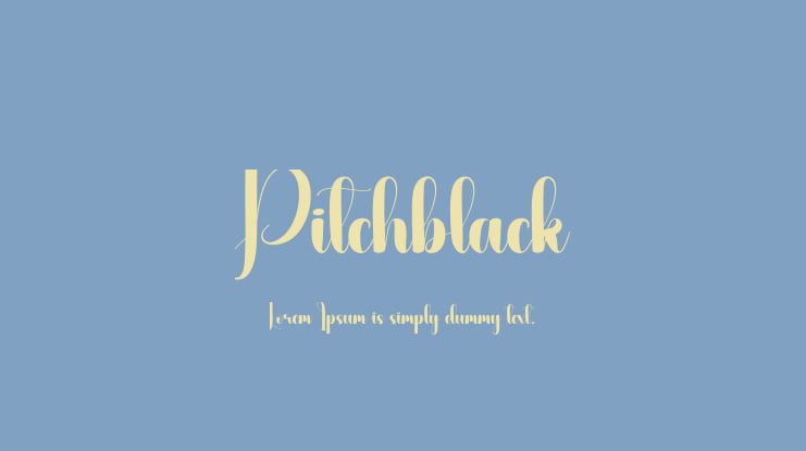Pitchblack Font