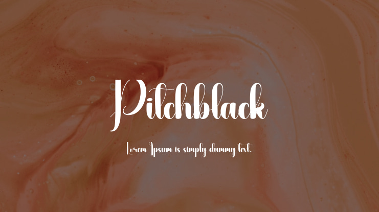 Pitchblack Font