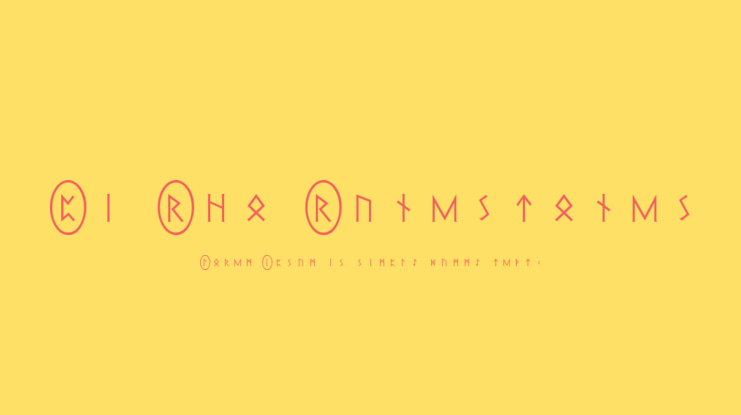 Pi Rho Runestones Font