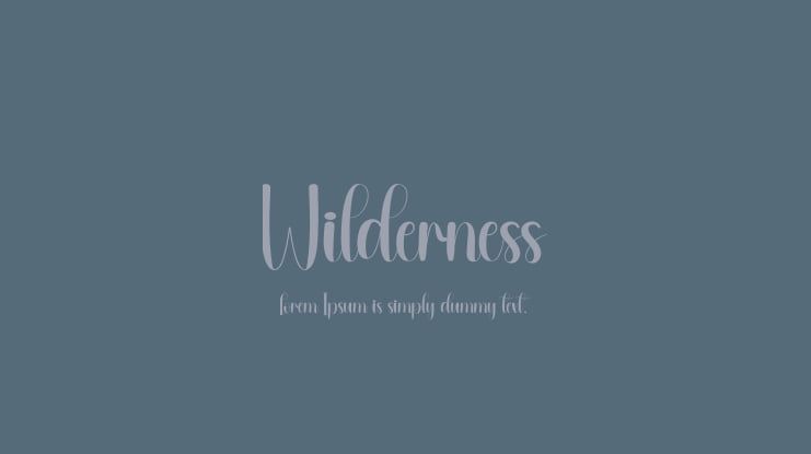 Wilderness Font