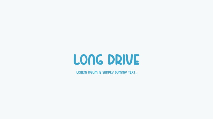 Long Drive Font