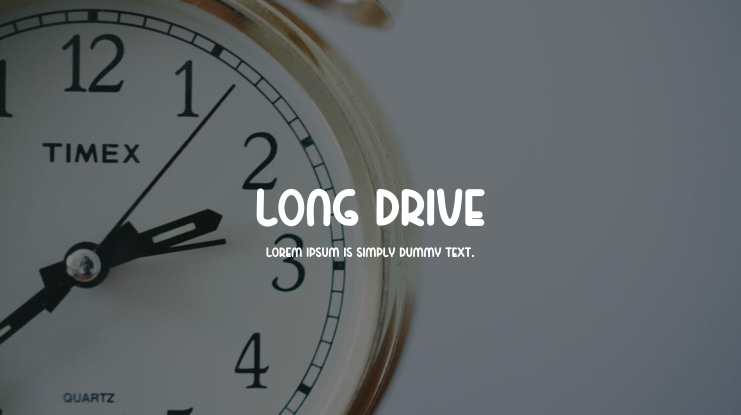 Long Drive Font