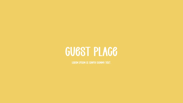 Guest Place Font