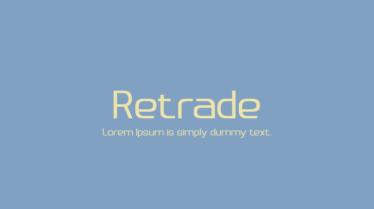 Retrade Font