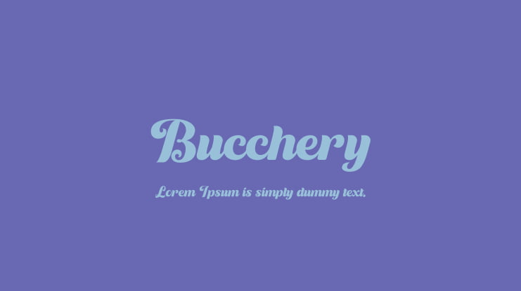 Bucchery Font