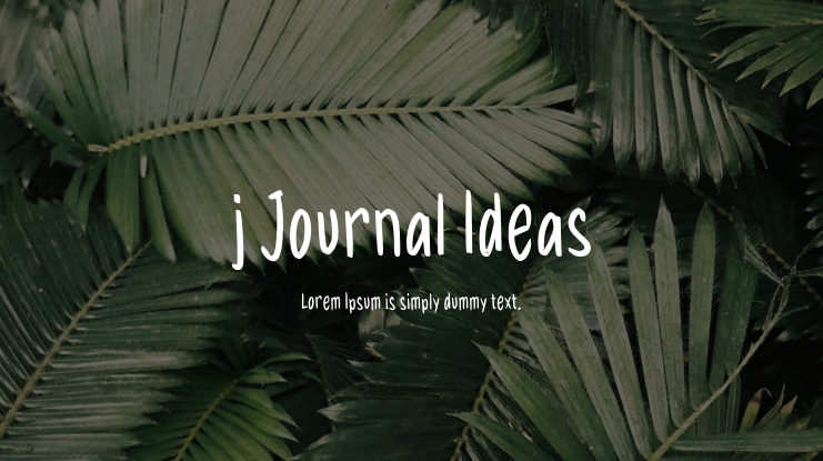 j Journal Ideas Font
