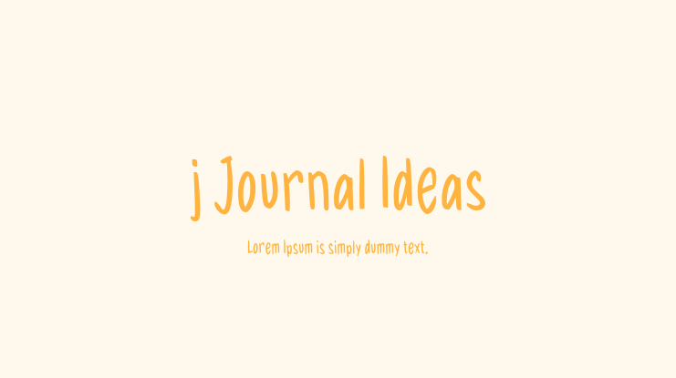 j Journal Ideas Font