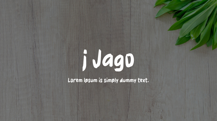 j Jago Font
