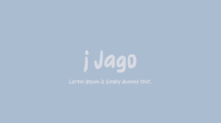 j Jago Font
