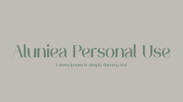 Aluniea Personal Use Font