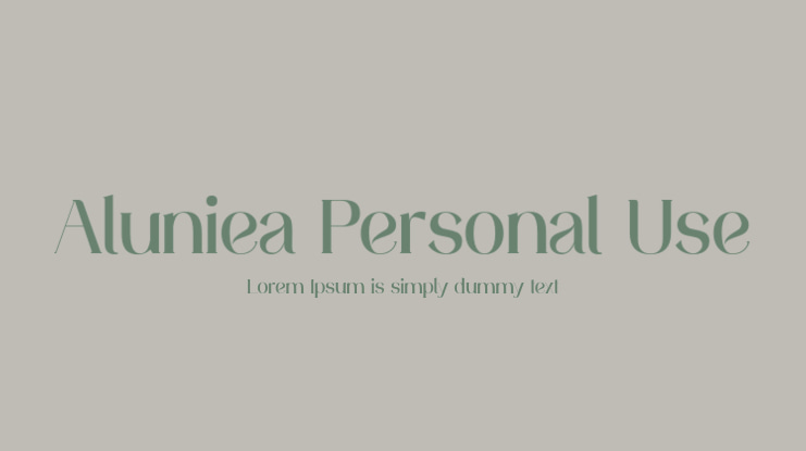 Aluniea Personal Use Font