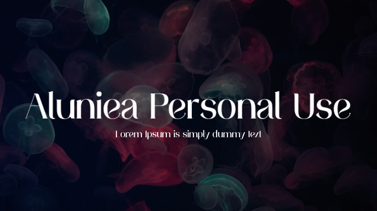 Aluniea Personal Use Font