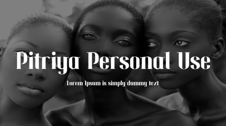 Pitriya Personal Use Font