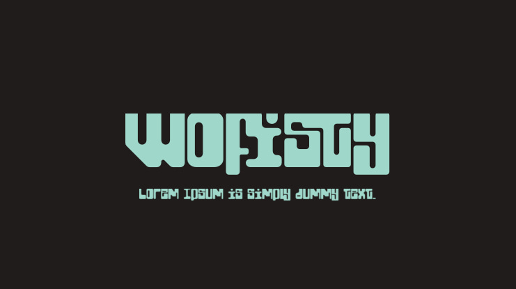 Wofisty Font