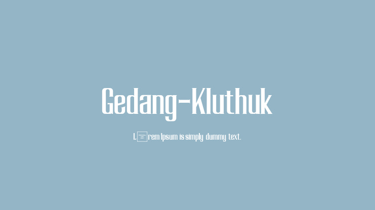 Gedang-Kluthuk Font
