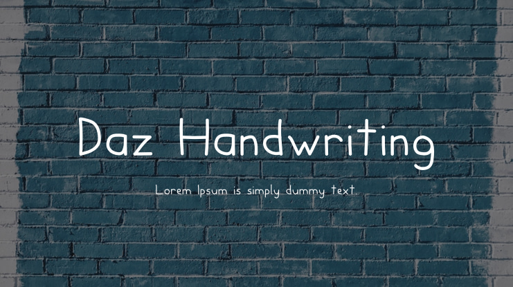 Daz Handwriting Font
