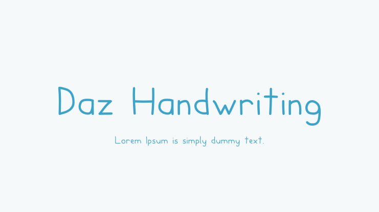 Daz Handwriting Font