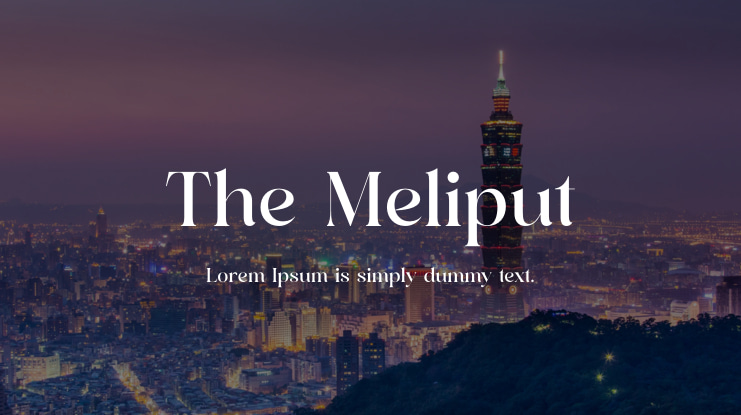 The Meliput Font
