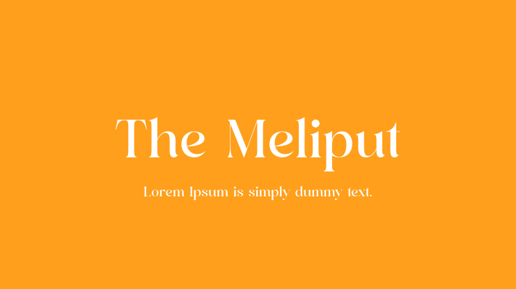 The Meliput Font