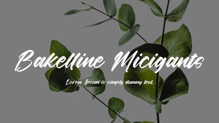 Bakelline Micigants Font Family