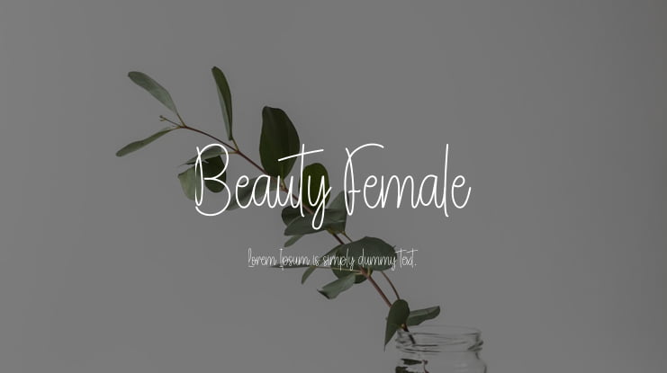 Beauty Female Font