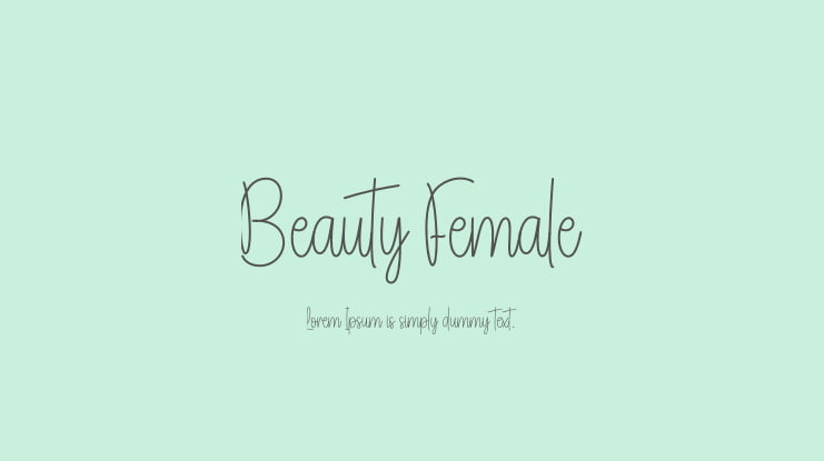 Beauty Female Font