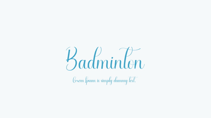 Badminton Font