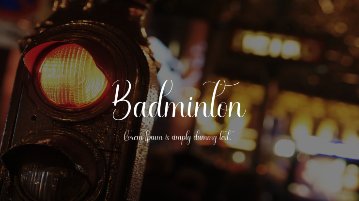 Badminton Font