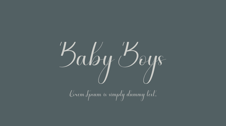 Baby Boys Font
