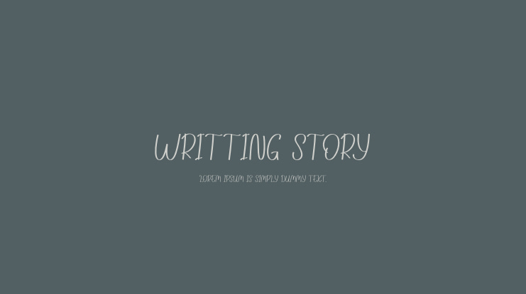 Writting Story Font