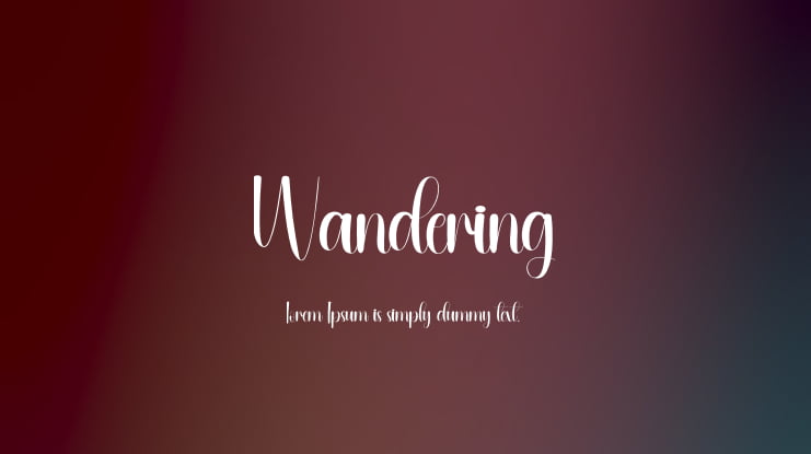 Wandering Font