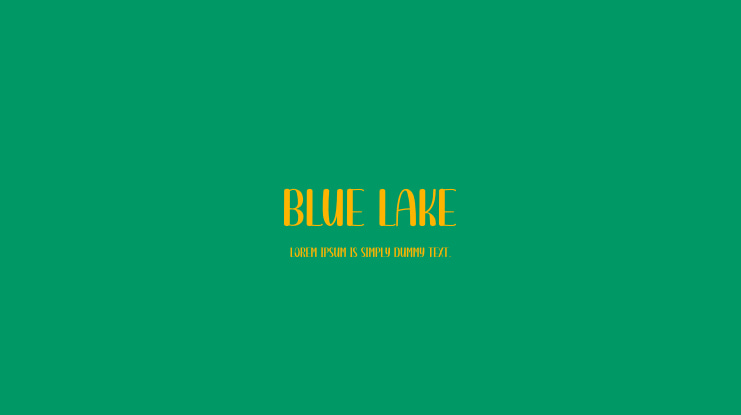 Blue Lake Font
