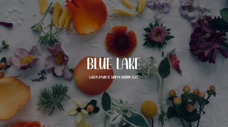 Blue Lake Font