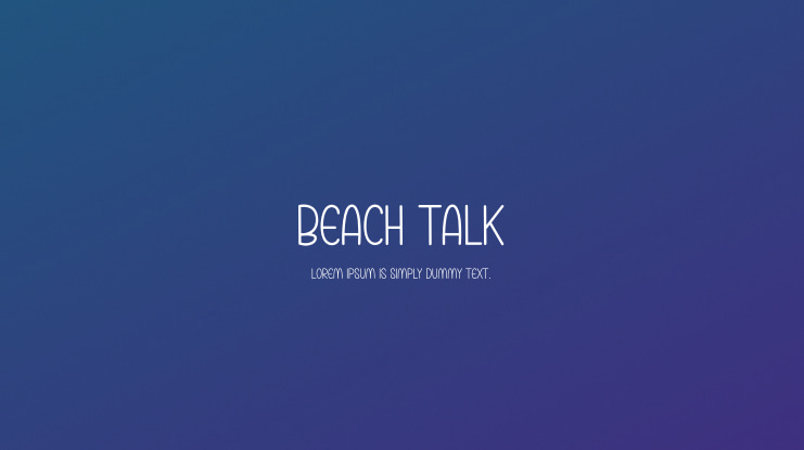 Beach Talk Font