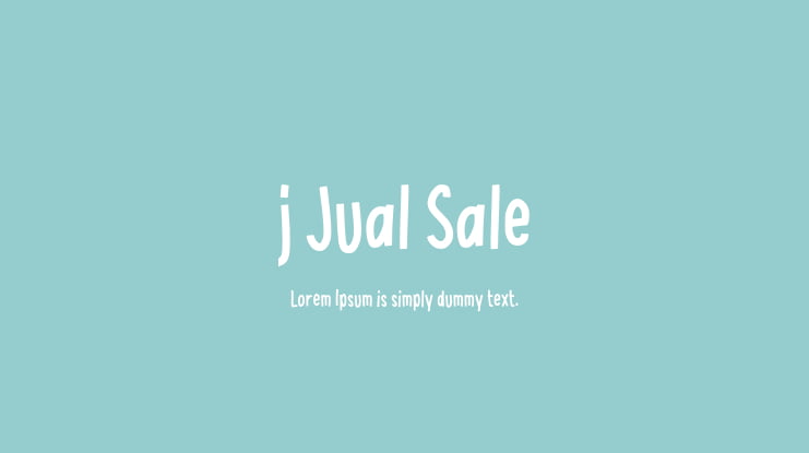 j Jual Sale Font