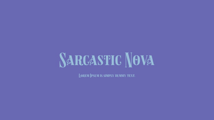 Sarcastic Nova Font