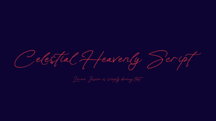 Celestial Heavenly Script Font Family