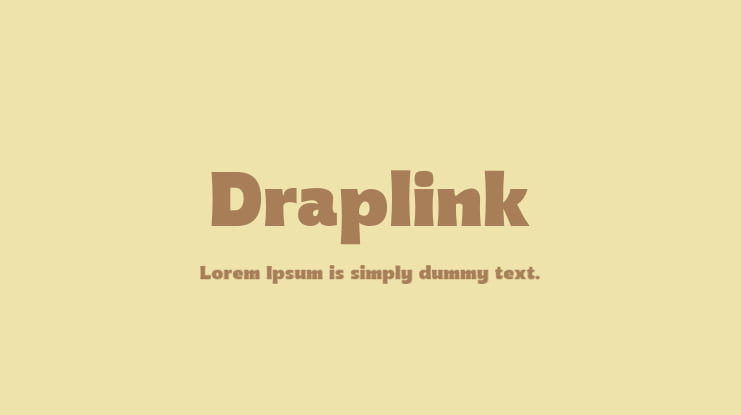 Draplink Font