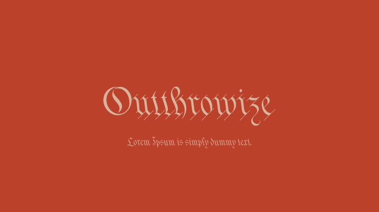 Outthrowize Font