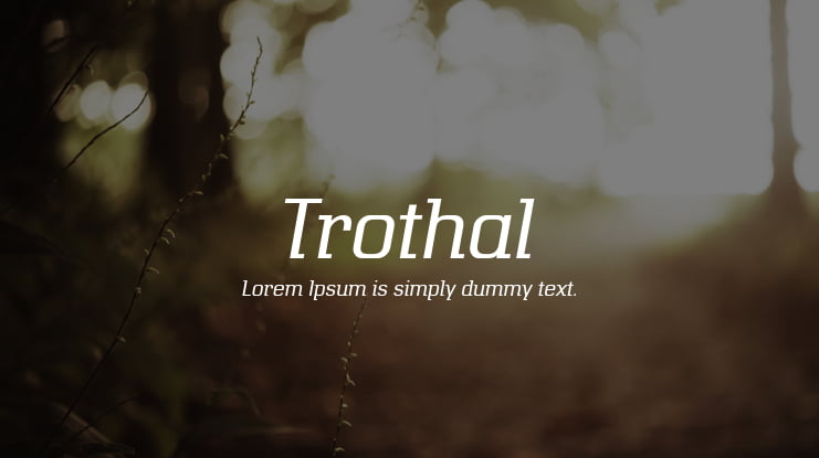 Trothal Font