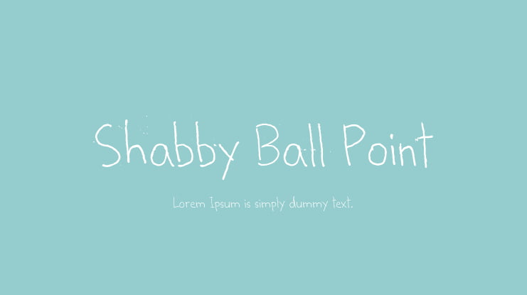 Shabby Ball Point Font