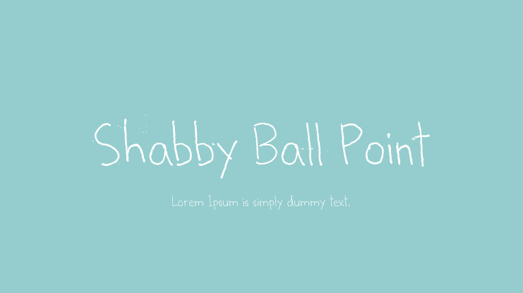 Shabby Ball Point Font